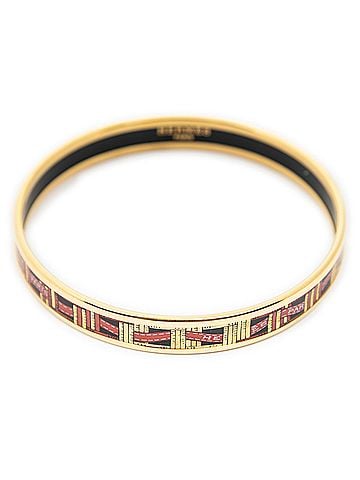 Hermes Leather Goods Enamel Bangle PM (view 2)