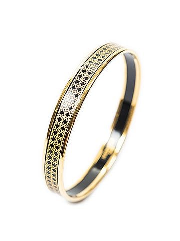 Hermes Leather Goods Enamel Bangle PM (view 1)
