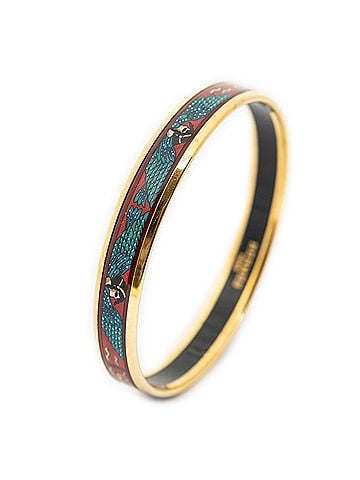 Hermes Leather Goods Enamel Bangle PM (view 1)