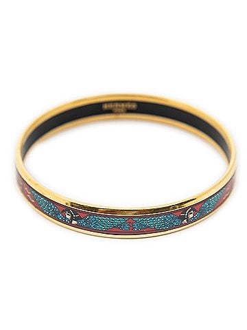 Hermes Leather Goods Enamel Bangle PM (view 2)