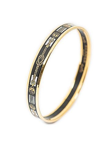 Hermes Leather Goods Enamel Bangle PM (view 1)