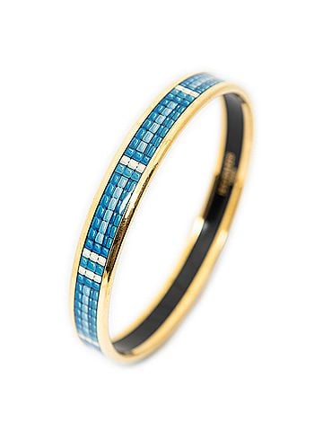 Hermes Leather Goods Enamel Bangle PM (view 1)