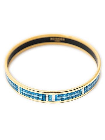 Hermes Leather Goods Enamel Bangle PM (view 2)