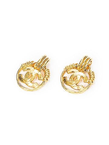 Chanel CC Round Clip On Earrings (view 1)