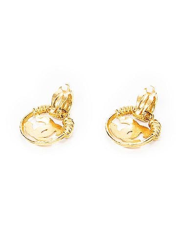 Chanel CC Round Clip On Earrings (view 2)