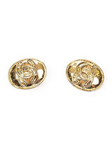Chanel CC Oval Clip On Earrings (view 1)