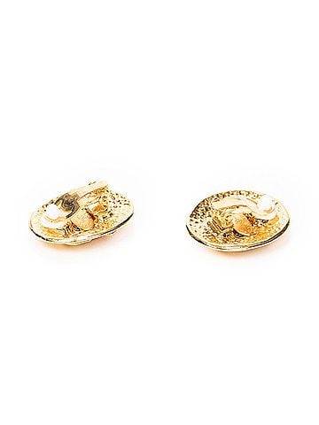 Chanel CC Oval Clip On Earrings (view 2)