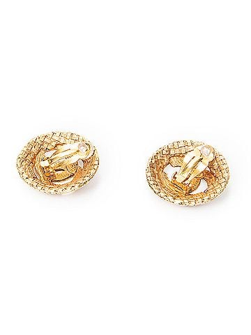 Chanel CC Round Clip On Earrings (view 2)