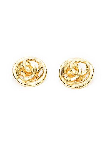 Chanel CC Round Clip On Earrings (view 1)