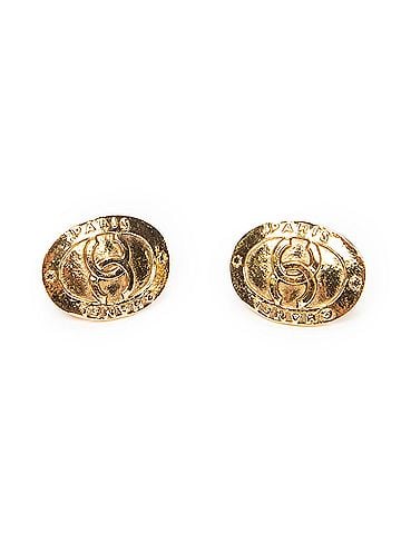 Chanel CC Oval Clip On Earrings (view 1)