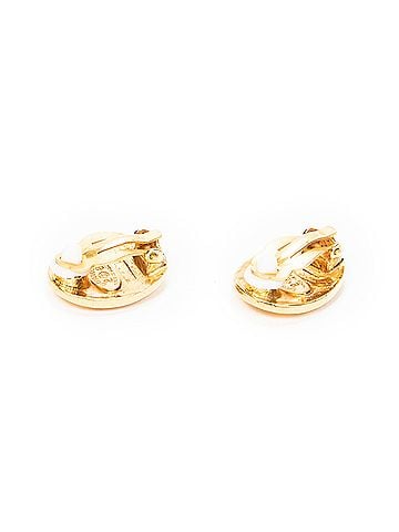 Chanel CC Oval Clip On Earrings (view 2)