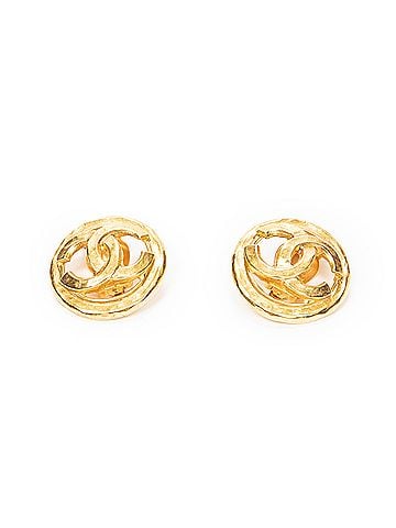 Chanel CC Round Clip On Earrings (view 1)