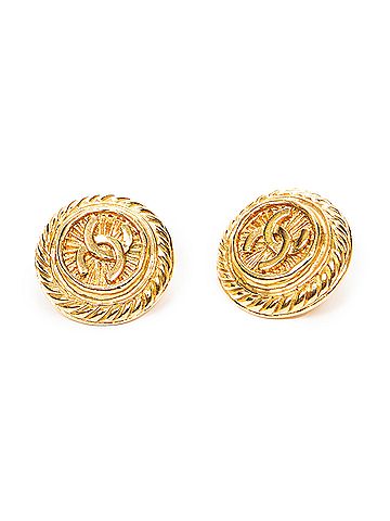 Chanel CC Round Clip On Earrings (view 1)