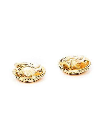 Chanel CC Round Clip On Earrings (view 2)