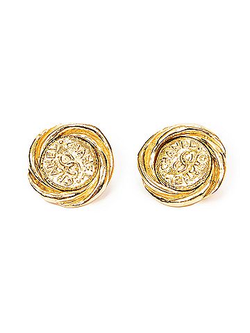 Chanel CC Round Clip On Earrings (view 1)