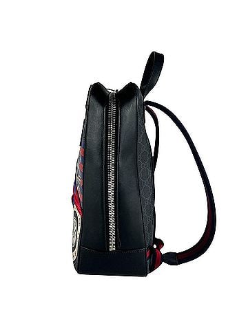 Gucci Gucci Night Courier backpack, GG Supreme canvas, black, gray, multicolor, silver, men's, 478324 z10595 (view 2)