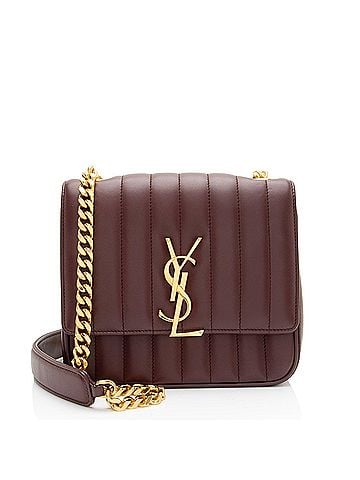 Saint Laurent Saint Laurent Matalasse Calfskin Monogram Vicky Medium Shoulder Bag (view 1)