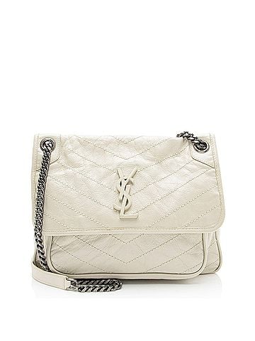 Saint Laurent Saint Laurent Crinkled Calfskin Monogram Niki Medium Shoulder Bag (view 1)
