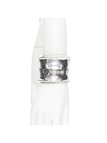 Saint Laurent Saint Laurent mirror silver high shine wide cuff (view 1)