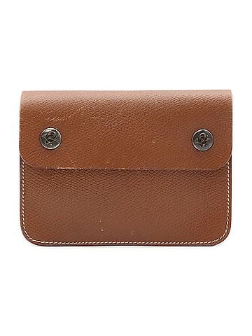 Hermès HERMES Hermes Pochette Green Waist Pouch Bag Clutch Handbag Leather Brown ?P Stamp (view 1)