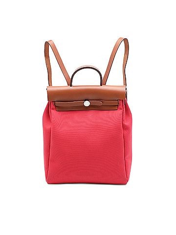 Hermès Toile Herbag A Dos Zip Retourne Backpack (view 1)
