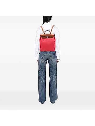 Hermès Toile Herbag A Dos Zip Retourne Backpack (view 2)
