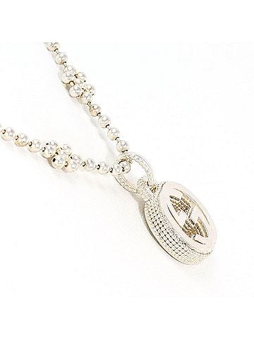 Gucci Gucci Interlocking G Flower Silver Necklace, Total Weight 8.9g, 40cm, Like New Condition. (view 2)