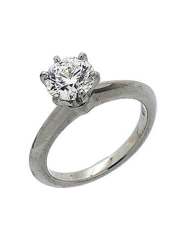 Tiffany & Co. Tiffany &amp; Co. Solitaire Ring, 1PD (One Diamond), Pt950 Platinum, 0.73ct Diamond (Women's) (view 1)