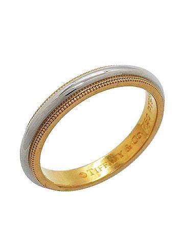 Tiffany & Co. Tiffany &amp; Co. Milgrain Ring, 18K Yellow Gold (KYG), Platinum (Pt950), Men's (view 1)