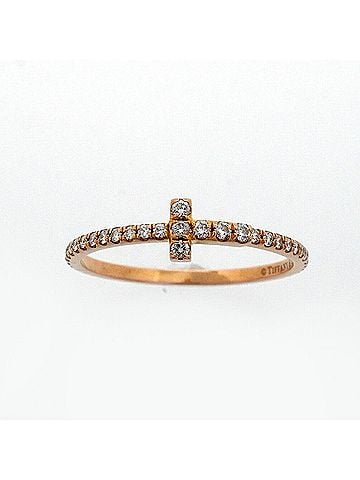 Tiffany & Co. Tiffany &amp; Co. T-Wire Ring, 18K Pink Gold, Diamond (Women's) (view 2)