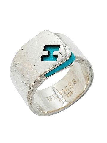 Hermès Hermes Candy Ring, Sterling Silver 925, Blue, Women's (view 1)