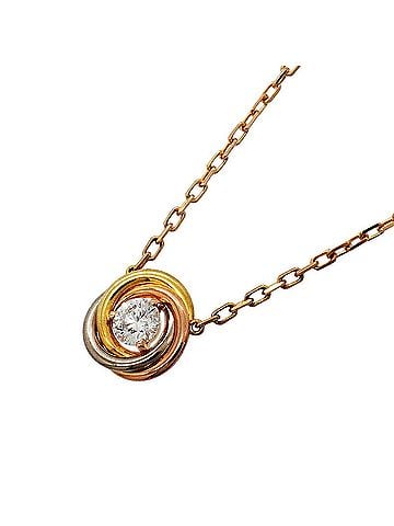 Cartier Cartier Trinity Necklace, 1PD (1 diamond), available in 18K Yellow Gold (KYG), White (18KWG), and Pink (18KPG), for women. (view 1)
