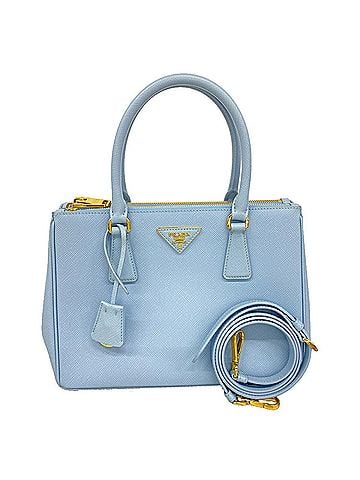 Prada Prada Saffiano Galleria Leather Handbag, Blue, Women's (view 1)