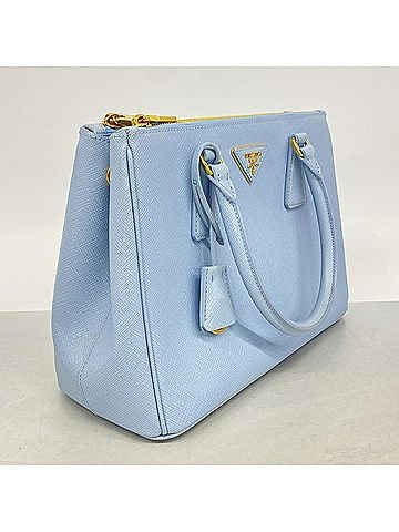 Prada Prada Saffiano Galleria Leather Handbag, Blue, Women's (view 2)
