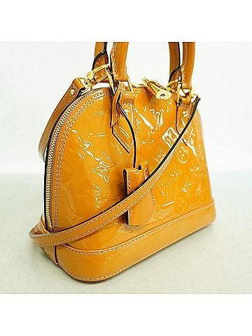 Louis Vuitton Louis Vuitton Alma BB Vernis Handbag M91585 Rose Velour 2-way bag for women (view 2)