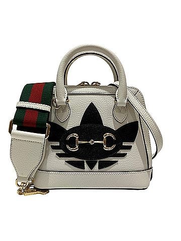 Gucci Gucci x Adidas Collaboration Mini Top Handle Bag Handbag Horsebit 1955 Leather Canvas 677212 (view 1)