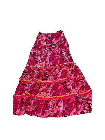FARM Rio Shirred Tiered Maxi Skirt Casual Skirt (view 2)