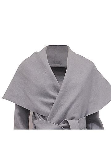 Harris Wharf London Harris Wharrf London Belted Blanket Coat in Grey Wool (view 2)