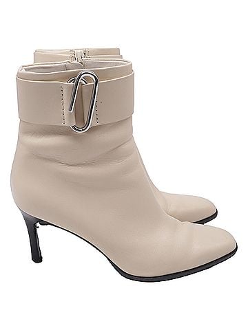 3.1 Phillip Lim 3.1 Phillip Lim Alix Heeled Ankle Boots in Cream Leather (view 1)