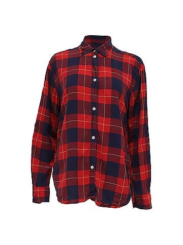 Totême Totême Plaid Oversized Shirt in Multicolor Lyocell (view 1)