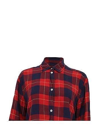 Totême Totême Plaid Oversized Shirt in Multicolor Lyocell (view 2)