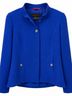 Nina Mclemore 100% Wool 100% Silk Blue Blazer Size 8 - photo 3