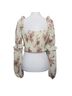 Privy 97% Polyester 3% Spandex 100% Polyester Floral White Short Sleeve T-Shirt Size M - photo 2