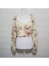 Privy 97% Polyester 3% Spandex 100% Polyester Floral White Short Sleeve T-Shirt Size M - photo 3