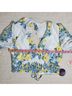 Privy 100% Polyester 100% Polyester Floral White Short Sleeve T-Shirt Size M - photo 3