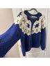 L.L.Bean Stars Blue White Cardigan Size XL - photo 14