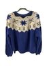 L.L.Bean Stars Blue White Cardigan Size XL - photo 2