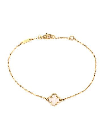 Van Cleef & Arpels Sweet Alhambra Bracelet 18K Yellow Gold and Mother of Pearl (view 1)