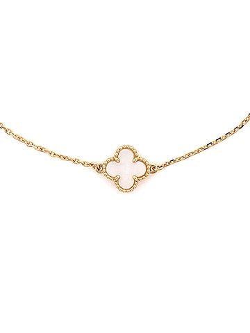 Van Cleef & Arpels Sweet Alhambra Bracelet 18K Yellow Gold and Mother of Pearl (view 2)