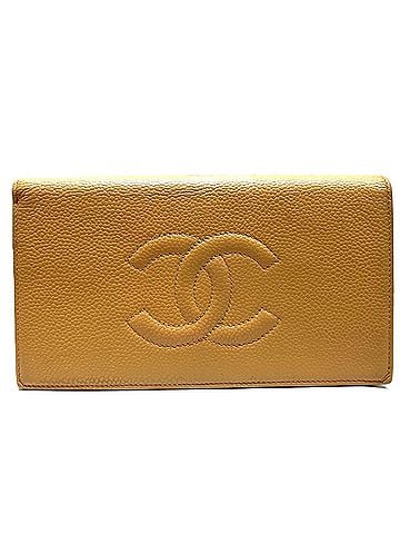 Chanel Chanel CHANEL Bi-fold wallet Coco Mark Caviar leather A48651 (view 1)